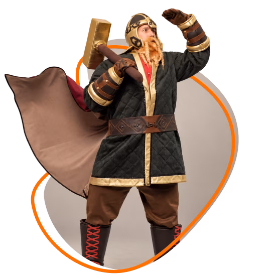Kostium cosplay krasnoluda wojownika